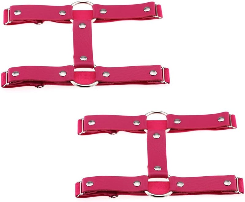 TISDA 2pcs Punk Leather Garter Elastic Stud Leg Garter Belt - Image 1